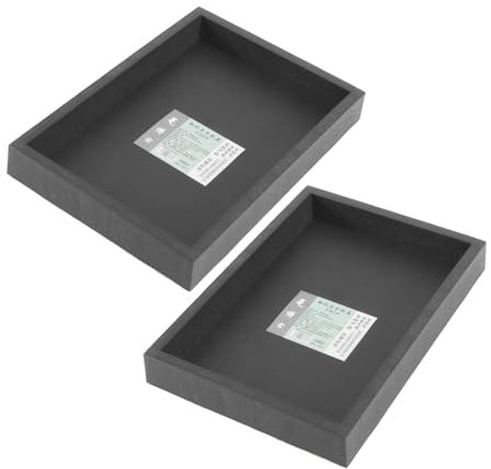 Milisten Blumentopf Tablett 2 Stück Aus Gehärtetem Harz Rechteckig 18x12,8cm Tief Und Verstärkt Blumentopf Untersetzer Für Zimmer Und Gartenpflanzen Wasserfest Strapazierfähig