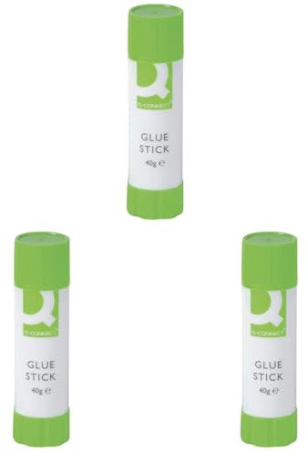 Q-Connect 17928 Colle Tout Type Papier Bâton 40 g Blanc (Lot de 3)