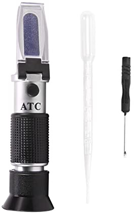 Swiixxer Refraktometer fuer KFZ Frostschutzpruefer Frostschutz Wasser Batterie Wischwasch -503ATC Refractometer
