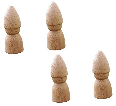 ARTSEWPLY 4stücke Holzfigur Doodle Bastelarbeiten Holzspielzeug Für Junge Mädchen Diy Malerei Spielzeug Holz Diy Zubehör Aus Naturholz