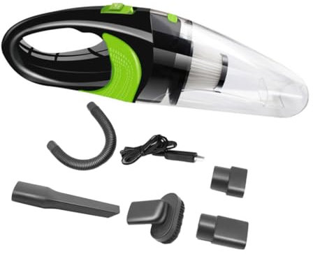Alipis Aspiradora de Mano Mini USB Cargador para Auto Limpiador Húmedo Aspiradora Portátil para Recoger Polvo y Residuos Ligero y Compacto