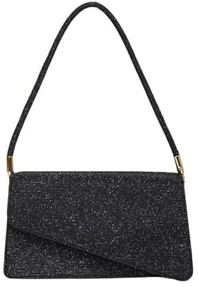 XFSRG Pochette Femme Élégante Polyester Sac à Main Femme Été pour Soirée Mariage (Noir)