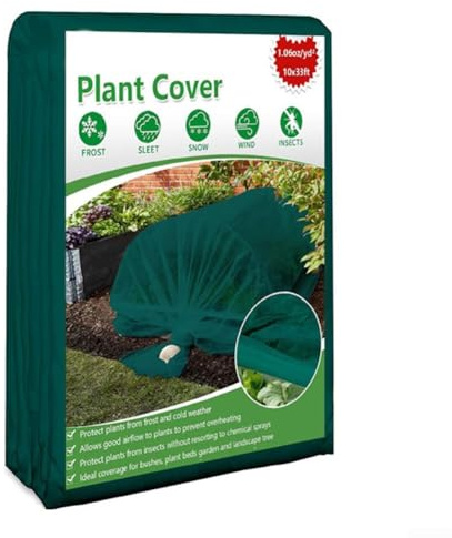Coperta invernale per la protezione delle piante, con tessuto in polipropilene traspirante, per isolamento dal gelo e dal freddo, adatta per fiori, piante vegetali e alberi giovani