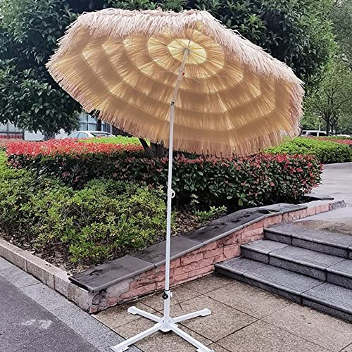 Ombrellone di Paglia simulato, ombrellone da Giardino per Esterni, ombrellone da Spiaggia per Esterni, 2 m Senza Base