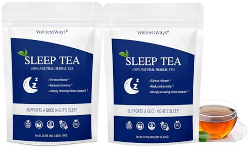 28 Confezioni Di Tè For Un Sonno Profondo - Tè Rilassante For La Notte, Bustine Di Tisana For Il Rilassamento E Un Sonno Notturno Migliore(2PCS)