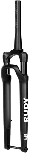 Kcolic Forcella Ammortizzata Bici Gravel 700C, Escursione 50 Mm, Tubo Conico 1-1/2, Perno Passante, Freno Disco 12X100 Mm, Forcella Anteriore per Bici Corsa, Forcella Aria XC, Blocco Manuale A