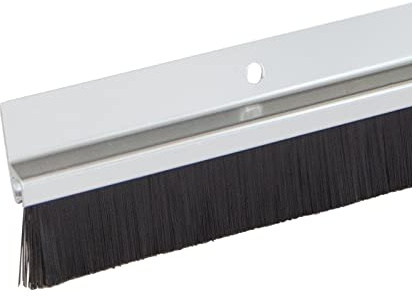PRIOstahl Türdichtung Silber - 6 x Bürstendichtung 1m Premium Aluminium Zugluftschutz zum Anschrauben - Türbürste Dichtungsstreifen für Innen & Außen - Energiesparend gegen Zugluft, Lärm & Insekten
