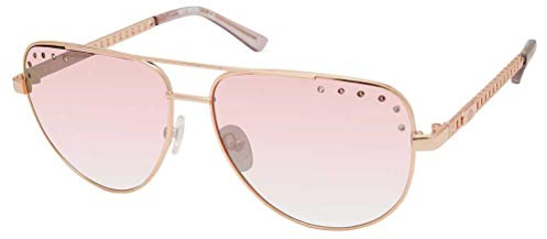 Harley-Davidson Women’s Pilot Sunglasses – Rose Gold Aviator Frame with Bordeaux Mirror Lenses & Rhinestone Detail, UV Protection