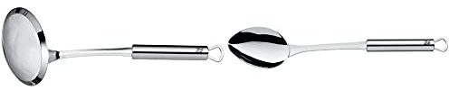 Wmf Profi Plus Espumadera Calada Fina, Acero Inoxidable Pulido + Profi Plus Cuchara De Servir, Acero Inoxidable Pulido