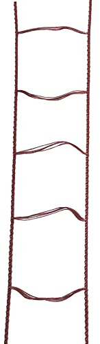 Cinta de cuerda de escalera para persianas de 2 pulgadas (echo: 44 mm x 55 mm) - 5 colores (10 pies, rojo marrón)