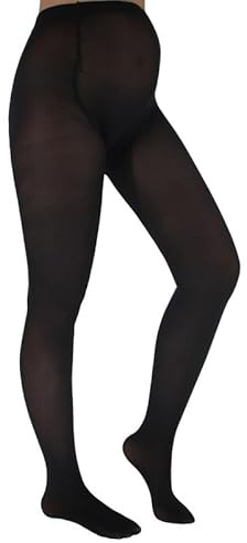 Franzoni Collant Maternity 50 Denari, Collant Donna Premaman, Calze Coprenti con Pancerina per Donna in Dolce Attesa, Calze Gravidanza in Morbida Microfibra - Made in Italy (nero, 1/2)