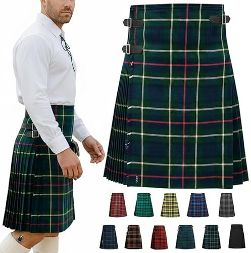 BRAW CLANS TARTANS Herren-Kilts, traditionell, schottisch, Junggesellenabschied, 5 Meter, Schottenkaro, Regulär (Länge: 61 cm), Mackenzie, 46