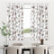 HOMEYA - Cortina Cocina Translúcida 100x140cm - Visillo Transparente Estampado para Ventana, Marco de Puerta - 2 Unidades