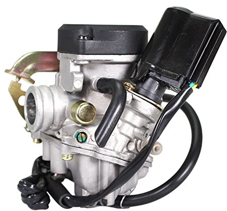 NOGRAX 4 Stroke 18mm Carburetor for Scooter Carb GY6 50cc-80cc Chinese 139QMB Moped Motocross Trimmer Pocket Bike Carburetor (Color : Plastic Cover)