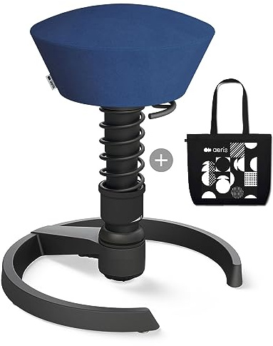 aeris Swopper – Ergonomischer Hocker – Bürohocker höhenverstellbar – Vielseitiger Sitzhocker für einen gesunden Rücken – Bürostuhl ohne Rollen, Feder Standard