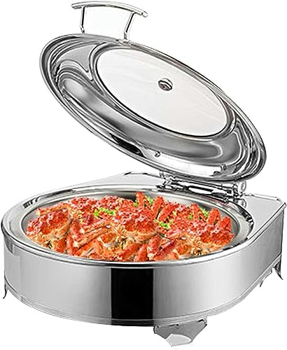 FLTRGO Calentador de Comida Chafing Dish Electrico para Buffet, 6L Calienta Platos Bandeja de Calentamiento para Banquetes de Fiesta en la Cocina