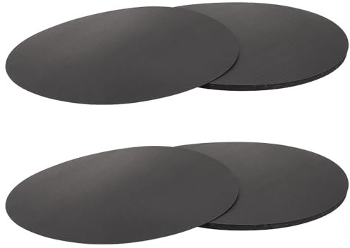 VILLCASE 50 Stück Kraftpapier Schwarzes, 29cm Rund Tonpapier Schwarzes, Papier Bastelkarton Rund für Malen Kartenherstellung Scrapbook Basteln