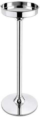 VIRSUS Supporto per Secchiello Ghiaccio in Acciaio Inox, Alto 74 cm, Base Stabile, Supporto per Bottiglie Vino, Champagne per Feste ed Eventi -1011
