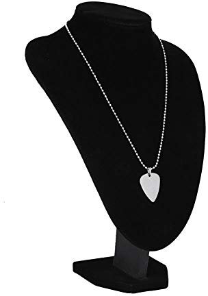 POENVFPO Plektrum-Halskette, 6 Muster, Abnehmbare Klassische Metall-Plektrum-Halskette, Gitarren-Pick-Kette für Gitarre, Bass, Ukulele, E-Gitarre Usw (E)
