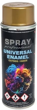 VE-INDUSTRIES Lackspray nach RAL Spraydose 400ml Buntlack für Holz, Metall (Gold metallic)