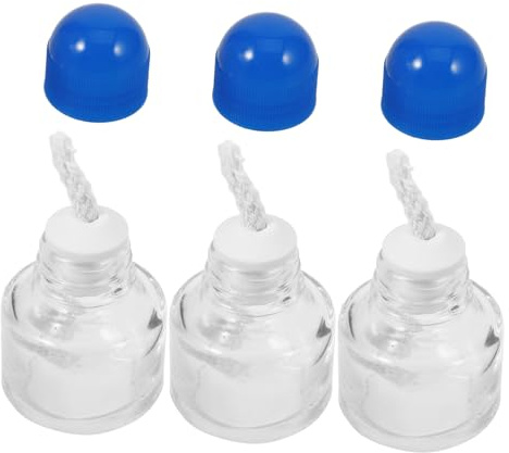 VANZACK 3pièces Brûleur à Verre Pour Expérimentation Lampe à Avec Mèche Pour Laboratoire Et Camping Outil De Chauffage Pratique Et Portable