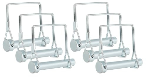 PATIKIL 6pz Perno di Bloccaggio per Albero 9,2x60mm Perno Accoppiamento Rimorchio Perni di Sicurezza a Filo Pto Quadrato per Camion Rimorchi Falciatrici Trattori Barche
