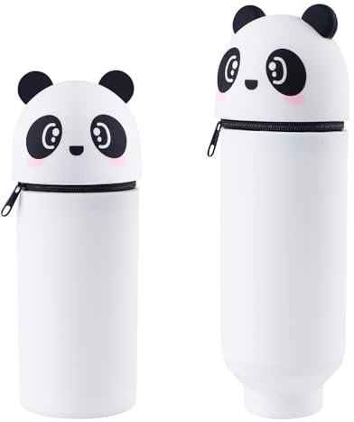 Dowdiles Federmäppchen aus Weichem Silikon Cartoon Stand Up Federmäppchen,Tier Stifthalter,Niedliche Schulbedarf,Stifte Mäppchen,Stifthalter Bleistifttasche