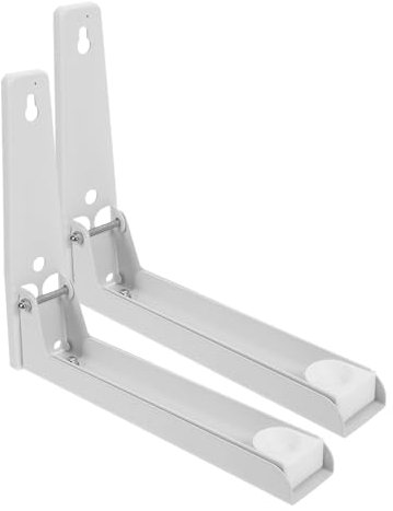 ANDRESLAD 2piezas Estantes De Cocina Plegables Soporte De Pared De Acero Para Microondas Organizador Estante Plegable Para Horno Para Cocina