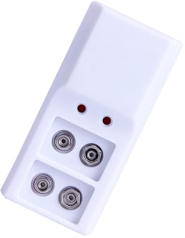 Adaptateur de charge de batterie 9 V haute efficacité avec base 2 canaux pour 1 à 2 piles rechargeables 9 V