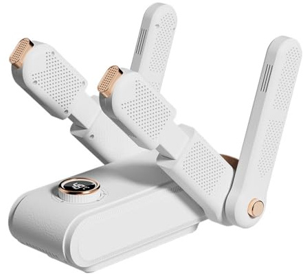 Wsexyy 4-arm skotork med timer, snabbtorkande högpresterande skotork, 360° torkning, torkar 4 skor på en gång och tar bort lukt, vikbar resedesign, för pjäxor, stövlar