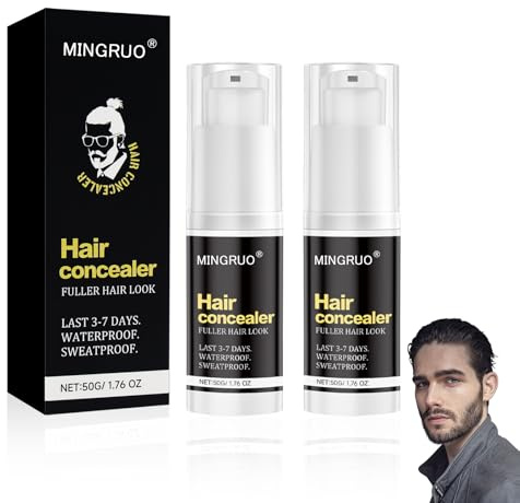 MINGRUO 2Pcs Correttori per Capelli, Crema Copricapo, Copertura Delle Radici Temporaneo, Impermeabile per Riempire i Capelli Spray Temporaneo