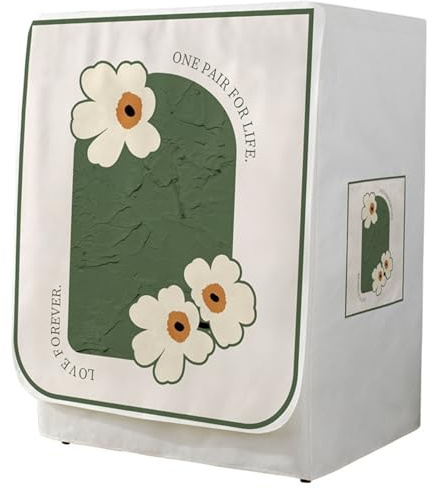 Housse de machine à laver extérieure imperméable, universelle et anti-poussière pour machine à laver et sèche-linge Charge avant, Housse de protection solaire avec fermeture éclair