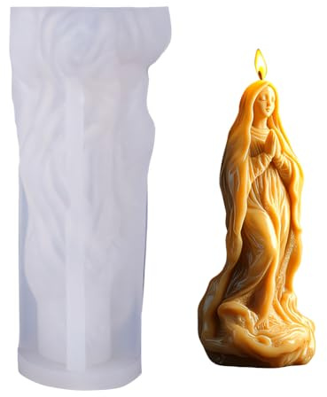 Stampi in Silicone per Statuette Religiose, 3D Stampo per Candele per Pasqua, Stampi per Decorazioni per la Casa e Creazione di Candela Fai Da Te, Decorazione di Torte e Sapone