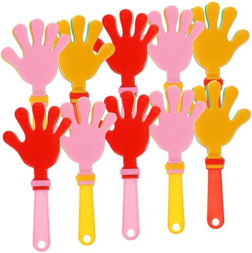 WEKAMOS 20 Piezas Aplaudidores de Mano de Plástico de Colores Fabricadores de Ruido Portátiles para Fiestas Infantiles Accesorios Divertidos y Seguros