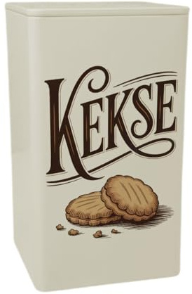 speecheese Keks Vintage GebäckDose 900ml Lustige AufbewahrungsDose 900ml Spruch für Kekse und Gebäck