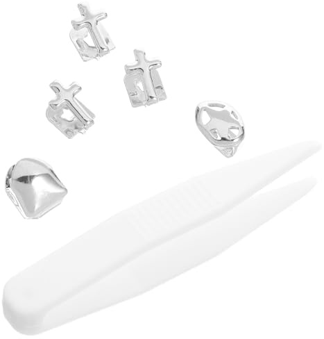 Baluue Hip Hop Tooth Grills mit Kreuzmotiv Silbernes Unisex Zahnschmuck für Halloween Cosplay und Rapper Kostüm Auffällige Zahnbedeckung für Partys und Hip Hop Looks