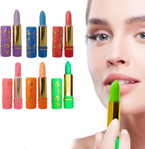 DWNSKR 6 Pièces Couleur Magique Changeant Avec la Température Rouge à lèvres hydratant rose protecteur naturel Brillant Lèvres Hydratant Lèvre Pulpeuse Ensemble Maquillage Pour Les Lèvres Longue