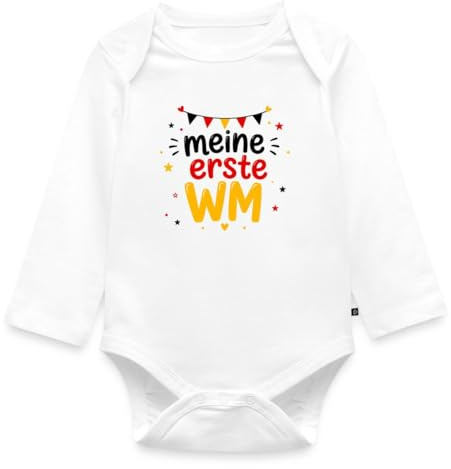 Spreadshirt Meine Erste WM Deutschland Fan Tages Baby Body Langarm
