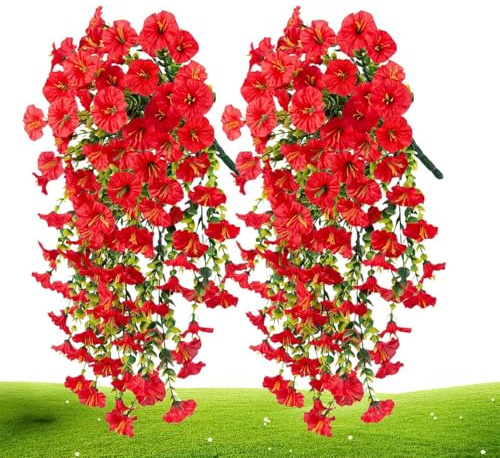 Konstgjorda Petunior för Utomhus 2 Stycken Imiterade Blommor
