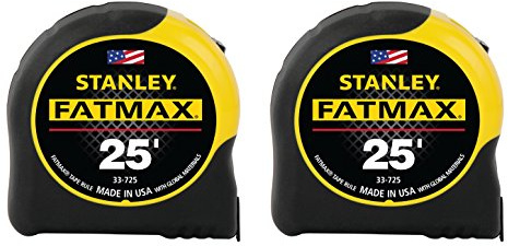 STANLEY FMHT74038A FATMAX - Cinta métrica (25 pies, 2 unidades), color amarillo