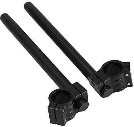 43mm Motorcycle Handlebars 7/8 Motorcycle Fork Clip ons Handlebars for Hon-da CB500 CB650 CB750 1969-1982 CBX CL77 MR250 SL350 CB450 CL450 CX500 GB500 GL500 CB550 Su-zuki TS-250 GN-400 GT-550 GS-9