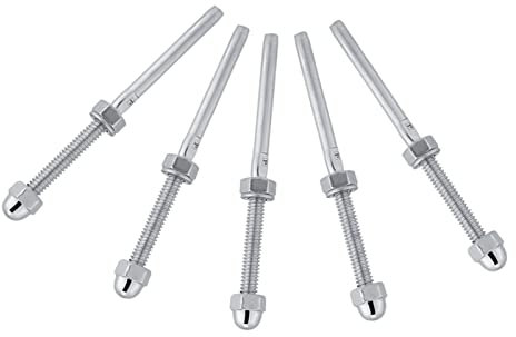 10pcs Câble Garde-Corps Système Fileté Extrémité Terminal Acier Inoxydable pour 1/8 Câble Main Courante