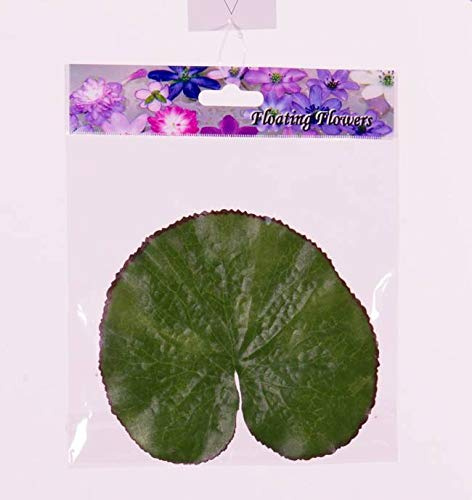 artplants.de Künstliches Seerosen Blatt Ajay, 10 Stück, schwimmend, grün, Ø 13cm - Künstliches Blatt - Kunstblätter