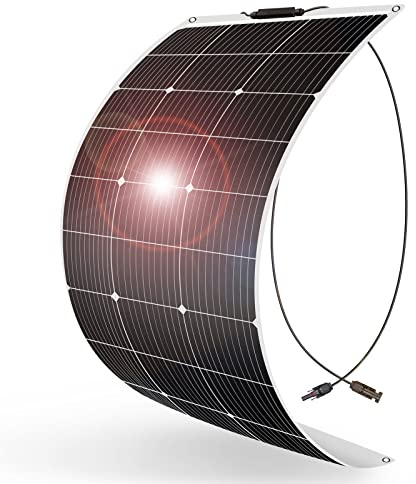 DOKIO Panel Solar Flexible 100W 12V Placa Solar Monocristalina Ligereza
