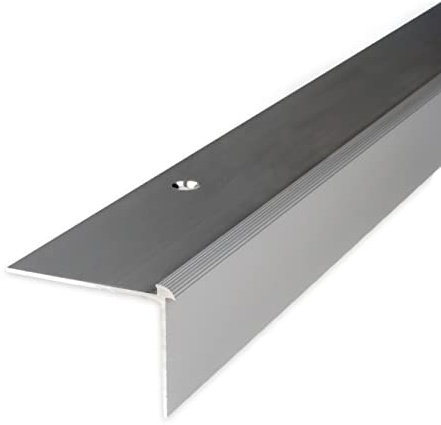 PROVISTON | Trappkant | Aluminiumanodiserad | Silver | Bredd 40 mm | Höjd 30 mm | Längd 1000 mm | Borrade | Trappkantprofil | Trappvinkel | Vinkelprofil | Kombinera vinkel | 1 del