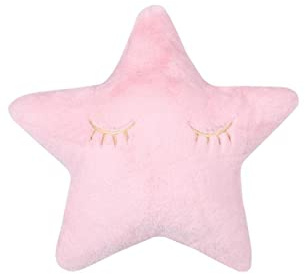 Hogar y Mas COJÍN Infantil Decorativo Estrella Rosa 40X40CM
