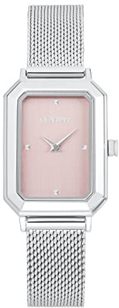 s.Oliver Armbanduhr Damen Quarzuhr Analog, mit Leder/Nylon Armband, Kommt in Uhren Geschenk Box