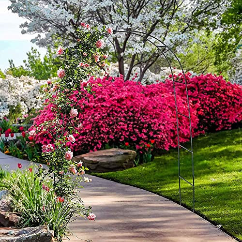 Arco da Giardino in Metallo,Arco per Rose per Piante Rampicanti,Resistente Padiglione da Giardino,Traliccio,Pergolati alle Intemperie E Autoportante,con Base,Facile da Montare,Verde,W3.5M*H2.2M