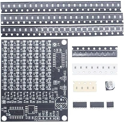 LED-Schweißübungstafel-Set, DX-TP16 64 SMD-LED-Patch-Matrix-Werbebildschirm-Löt-Übungsset für Anfänger