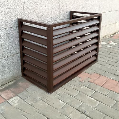 Cubierta multifuncional aire acondicionado de aleación de aluminio, práctico soporte aire acondicionado exterior, polvo de aire soporta, robusto y reductor de ruido, adecuado para jardines, balcones (